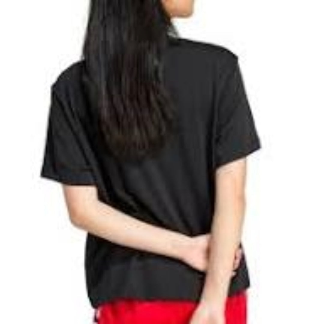 (WMNS) adidas Adicolor Trefoil Boxy T-Shirt Asia Sizing 'Black White' IU2422