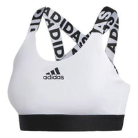 (WMNS) adidas Don't Rest Branded Bra 'White Black' Asia Sizing FJ6085