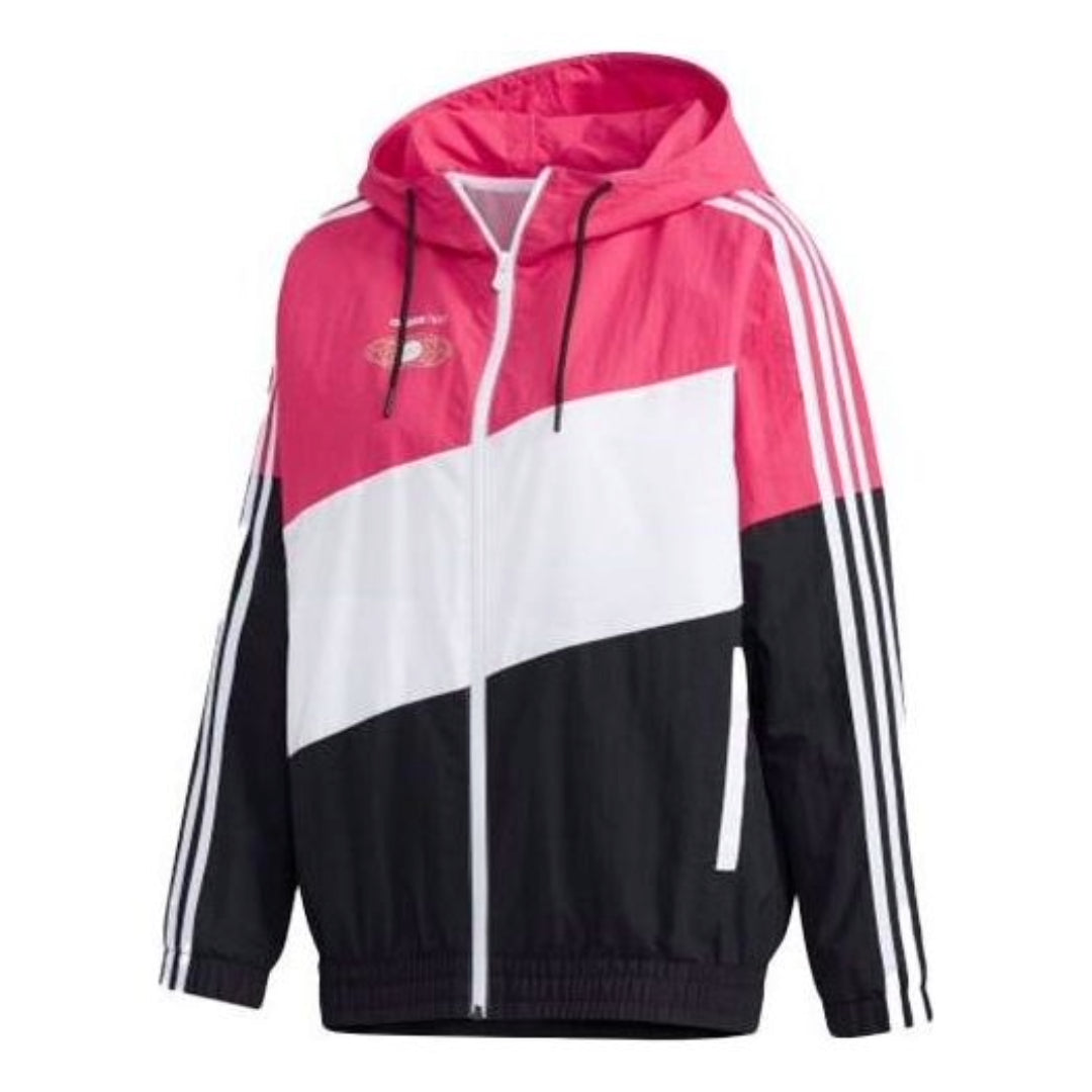 (WMNS) adidas Neo Windproof Hooded Jacket Asia Sizing 'Pink White Black' GM2318