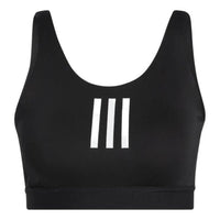 (WMNS) adidas Don't Rest Medium-Support 3-Stripes Bra 'Black White' GR8171