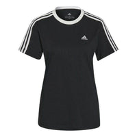 (WMNS) adidas Essentials 3-Stripes T-Shirt 'Black' GS1379