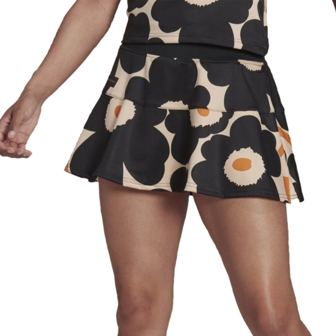 (WMNS) adidas Marimekko Tennis Match Skirt Asia Sizing 'Pink Black' GT6002