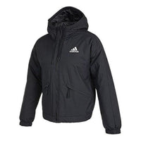 (WMNS) adidas Back to Sport Thermal Hooded Jacket 'Black' GT6593