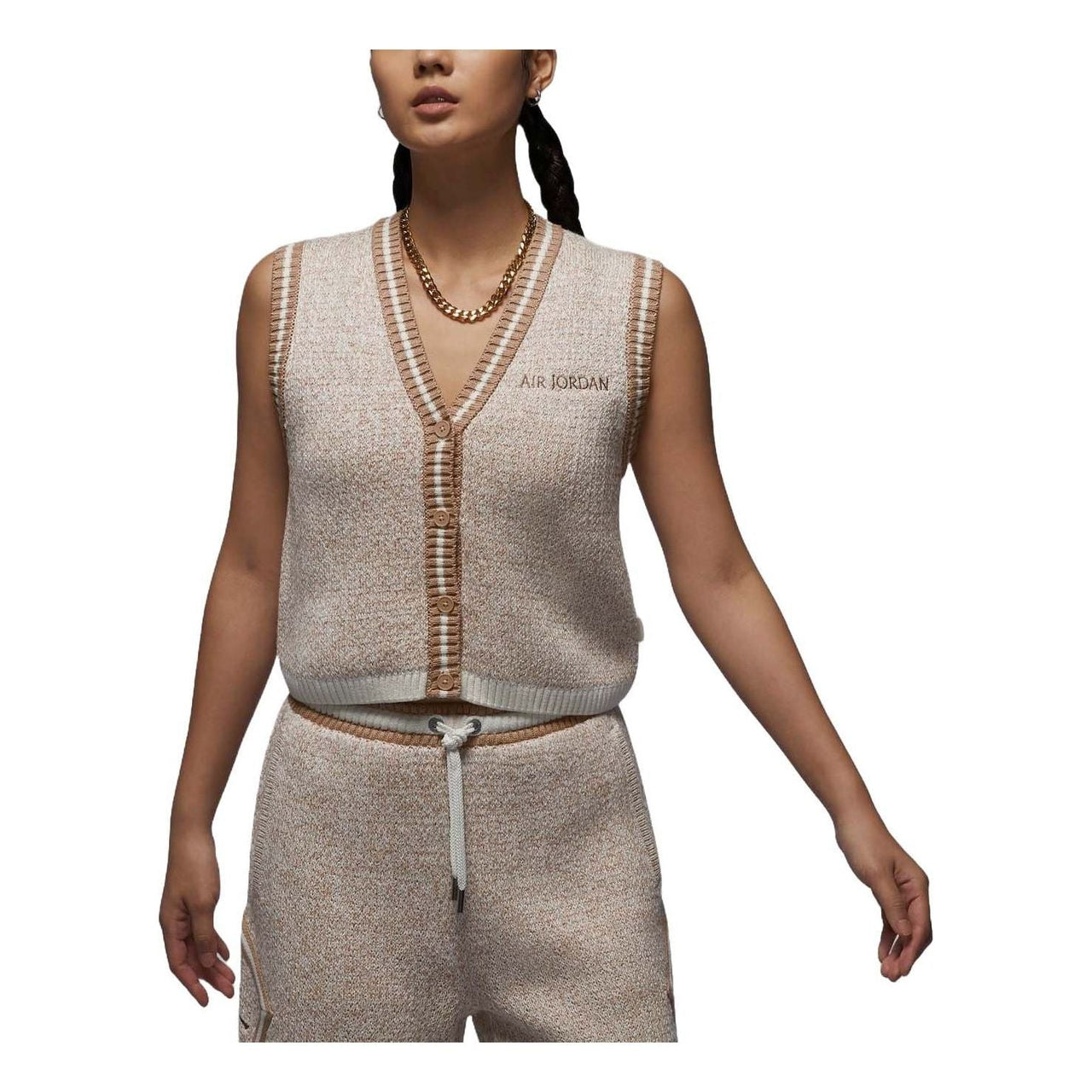 (WMNS) Air Jordan Knit Vest Asia Sizing 'Sail' FV7114-133