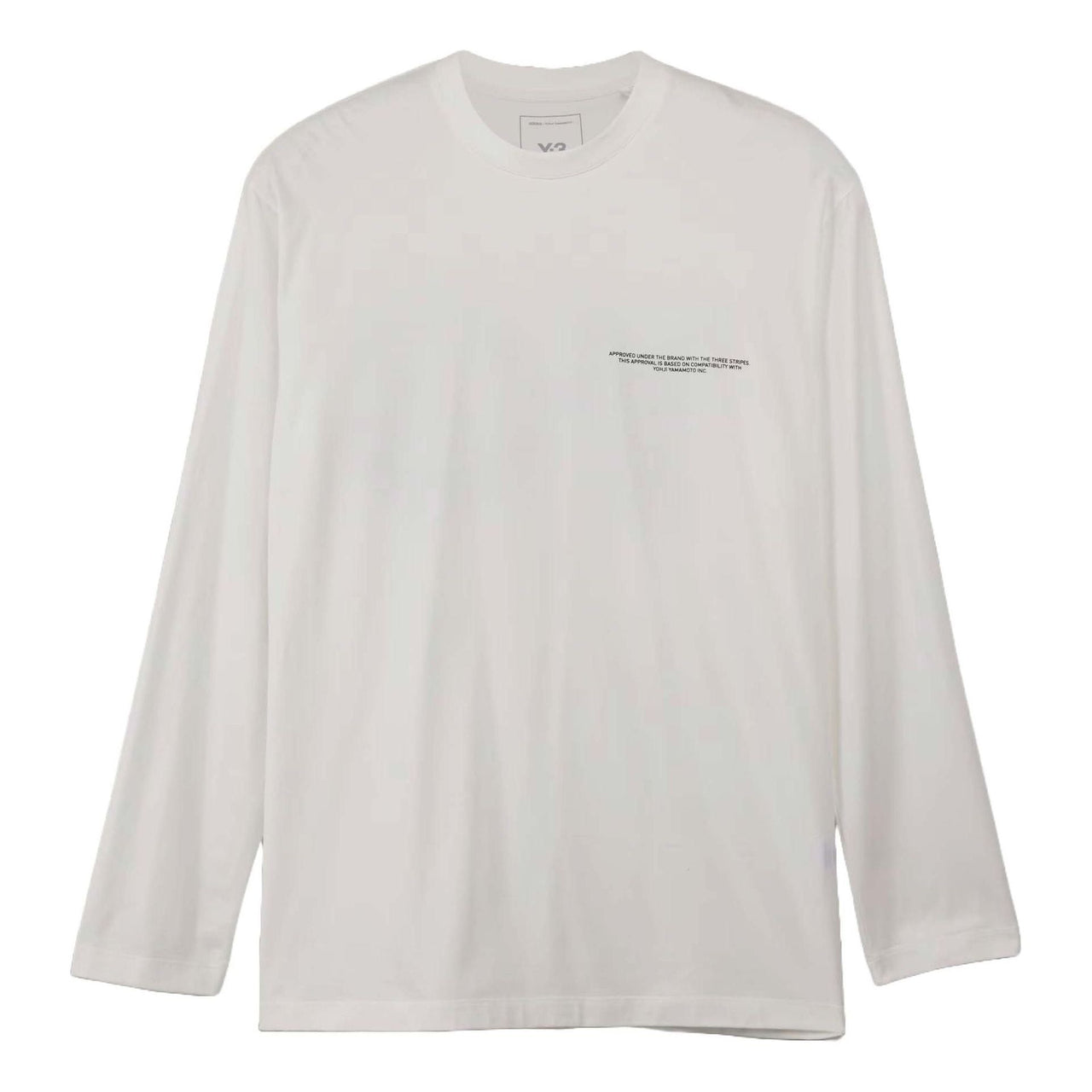 adidas Y-3 Logo Long Sleeve T-shirt Asia Sizing 'Core White' JE9279