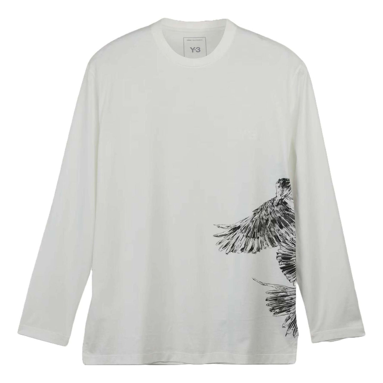 adidas Y-3 Graphic Long Sleeve T-shirt Asia Sizing 'Core White' IX0404
