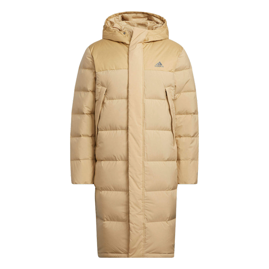 adidas Duck Down Long Jacket 'Tan' HZ2599