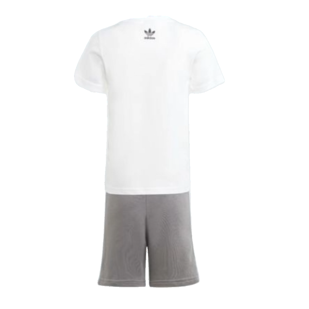(GS) adidas Originals x Hello Kitty Short T-Shirt Set Asia Sizing 'White Grey' IT7918
