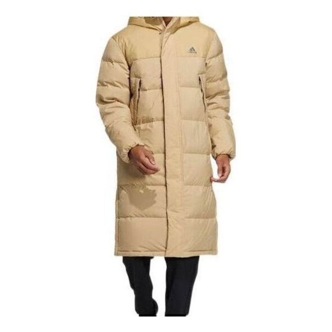 adidas Duck Down Long Jacket 'Tan' HZ2599