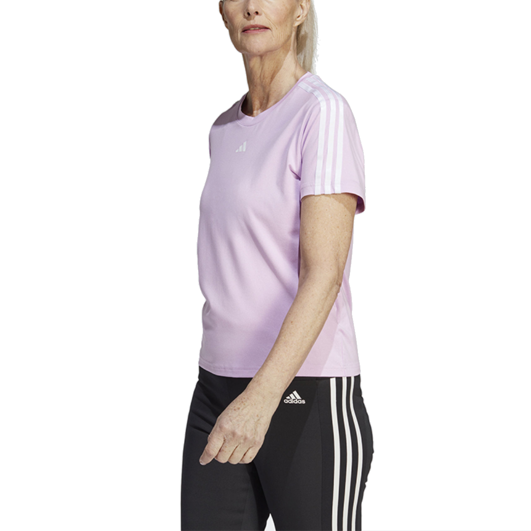 (WMNS) adidas Aeroready Train Essentials 3-Stripes T-Shirt 'Pink White' IC5044