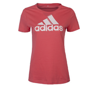 (WMNS) adidas Logo Casual T-Shirt Asia Sizing 'Red White' AI6167