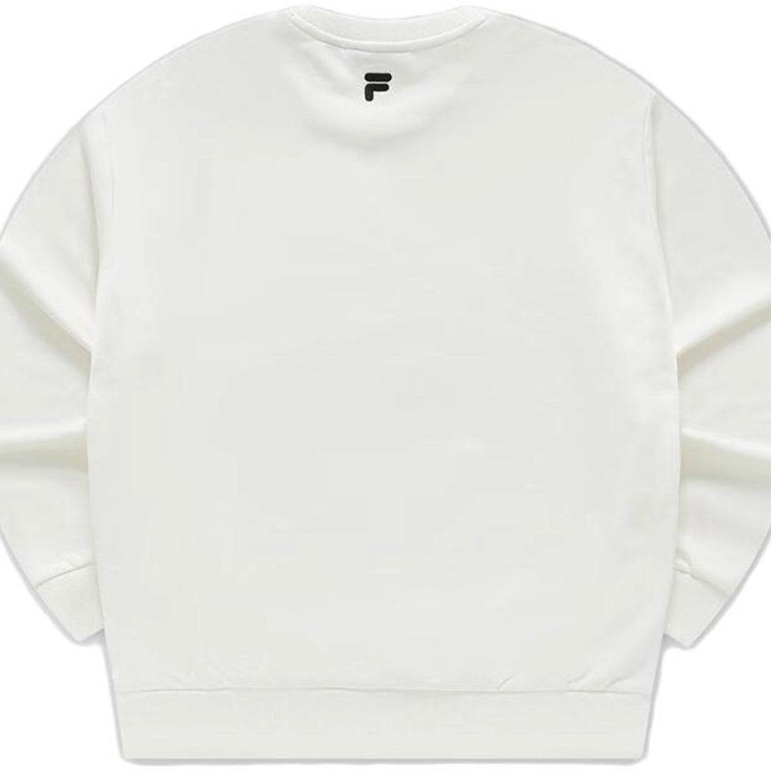 FILA FUSION Logo Printed Sweater 'White Black' T11M345204F-WT