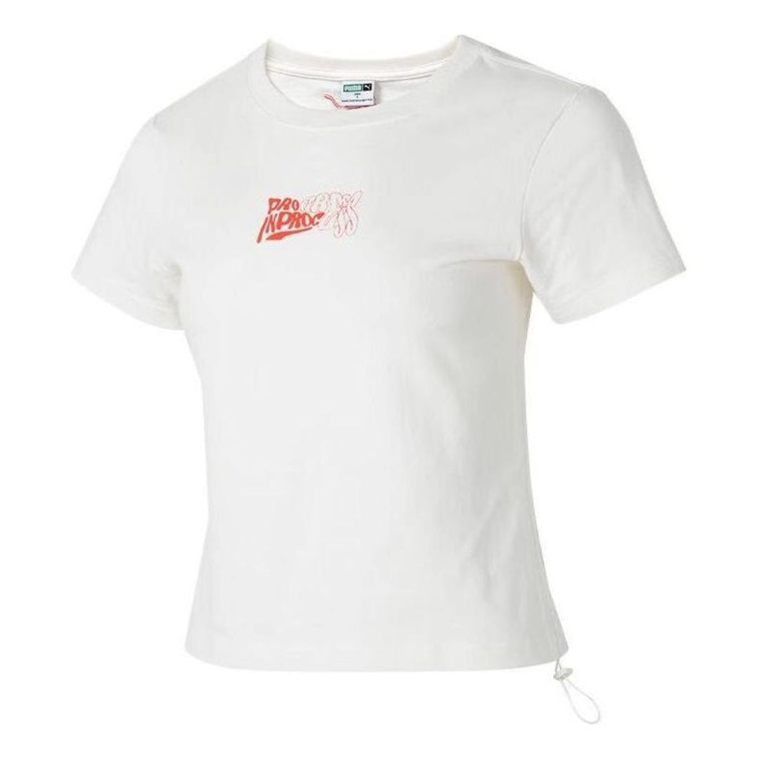(WMNS) PUMA Graphic T-Shirt 'White' 626865-65