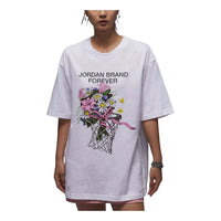 (WMNS) Air Jordan Oversized Graphic T-Shirt Asia Sizing 'White' FV7120-100
