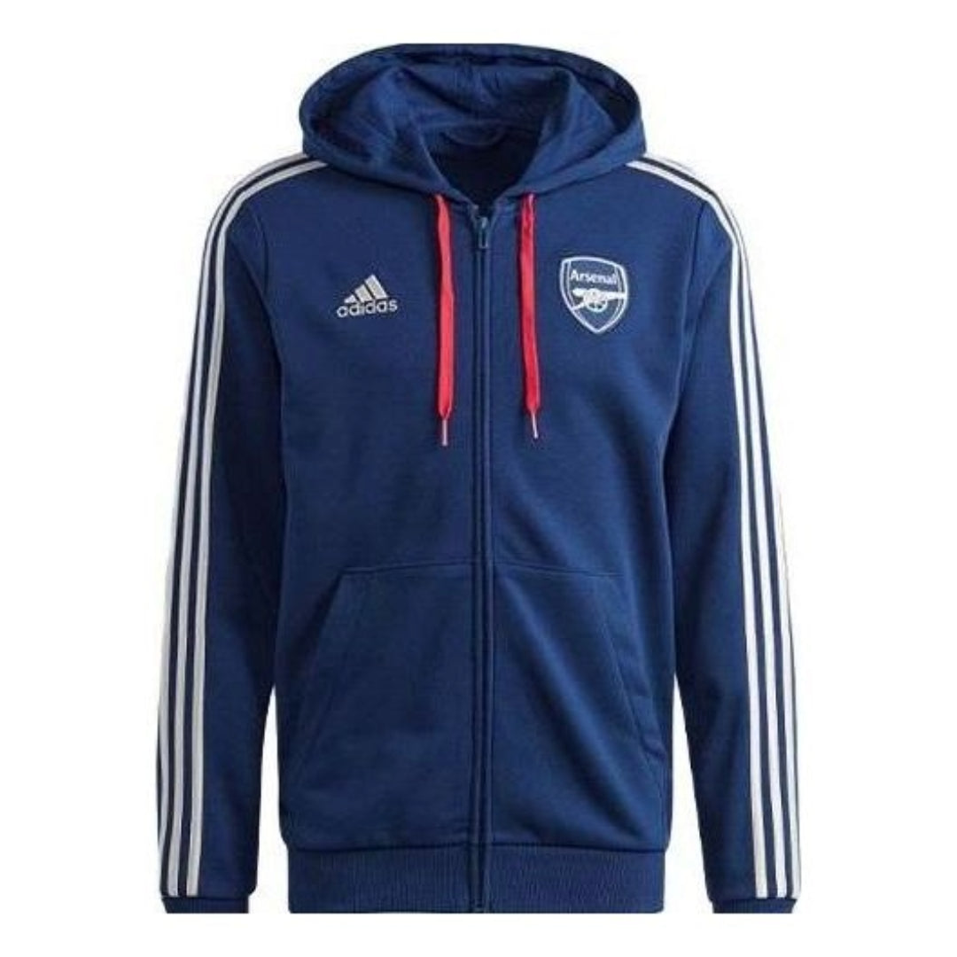 adidas Arsenal DNA Full-Zip Hoodie Asia Sizing 'Blue White' HZ2071