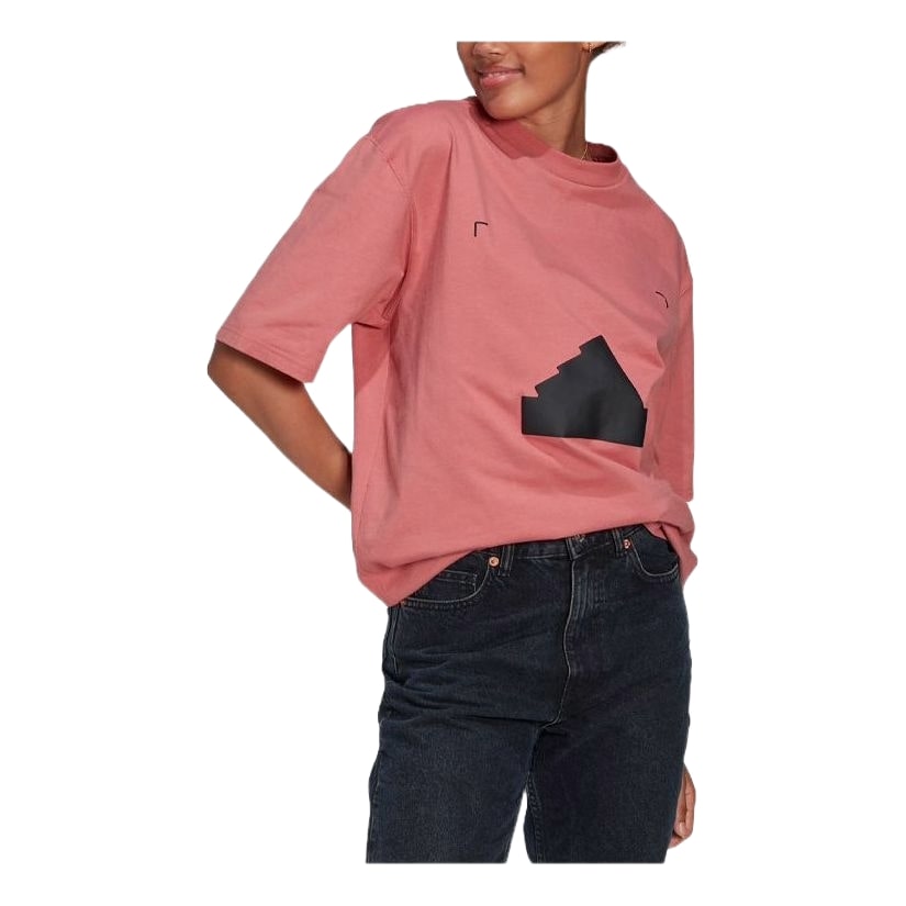 (WMNS) adidas Oversized T-Shirt Asia Sizing 'Red Black' HG4356