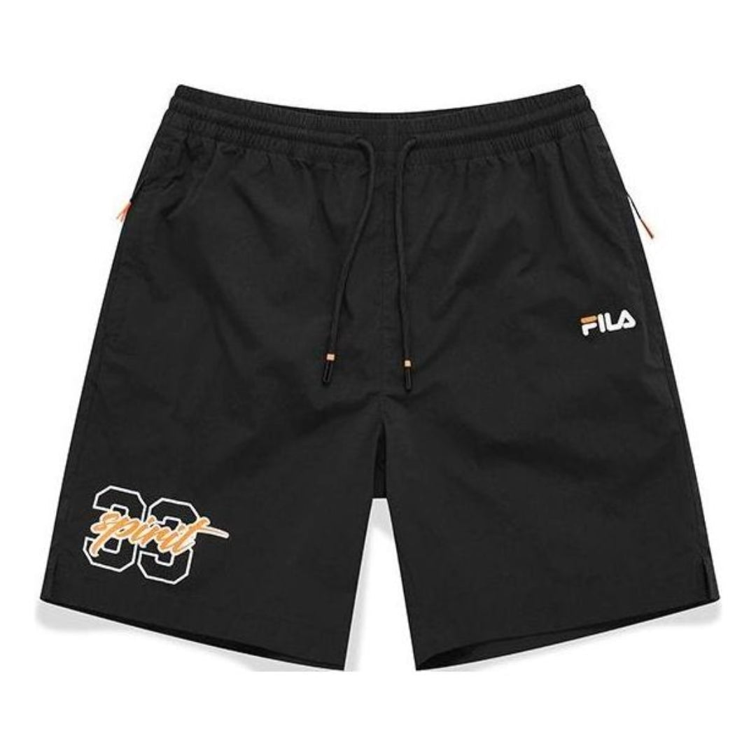 FILA FUSION Lightweight Breathable Printed Loose 5-Inch Shorts 'Black' T11M125806F-BK