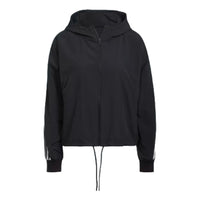 (WMNS) adidas Sportswear Future Icons Woven Windbreaker 'Black' HA8435