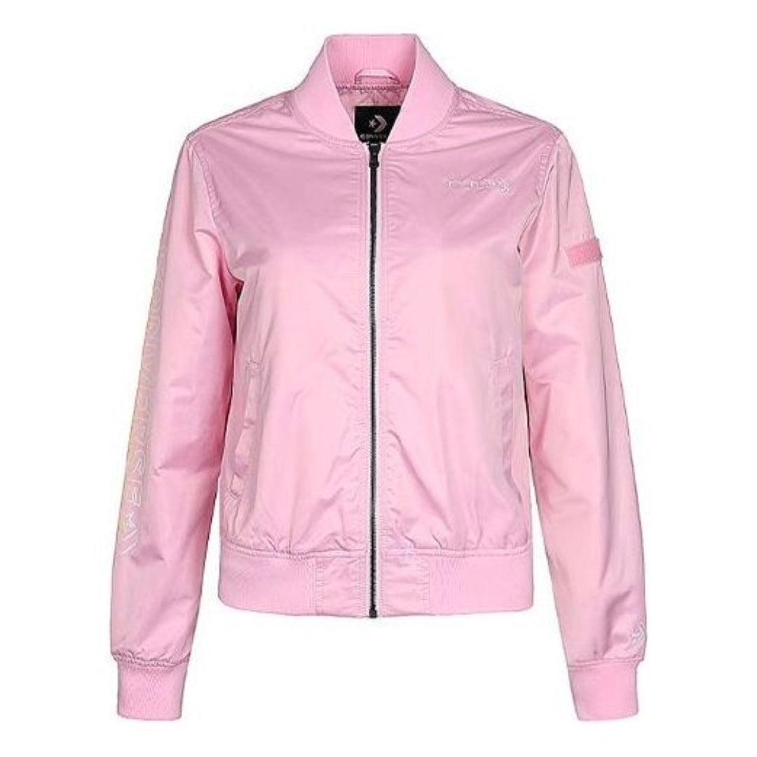 (WMNS) Converse Long Sleeves Stand Collar Jacket Asia Sizing 'Pink' 10007768-A02