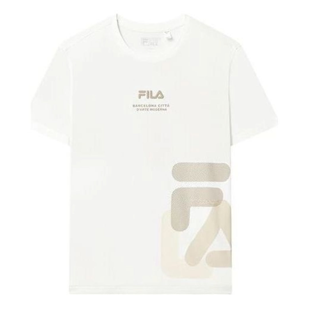 FILA Loose Fit Logo Print T-Shirt 'White Beige' F11M319104F-WT