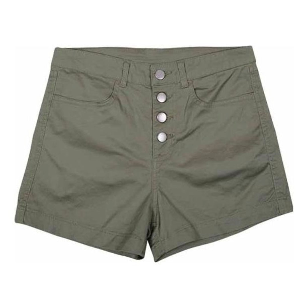 (WMNS) Converse High-Waisted Athletic Shorts Asia Sizing 'Olive Green' 10019147-A02