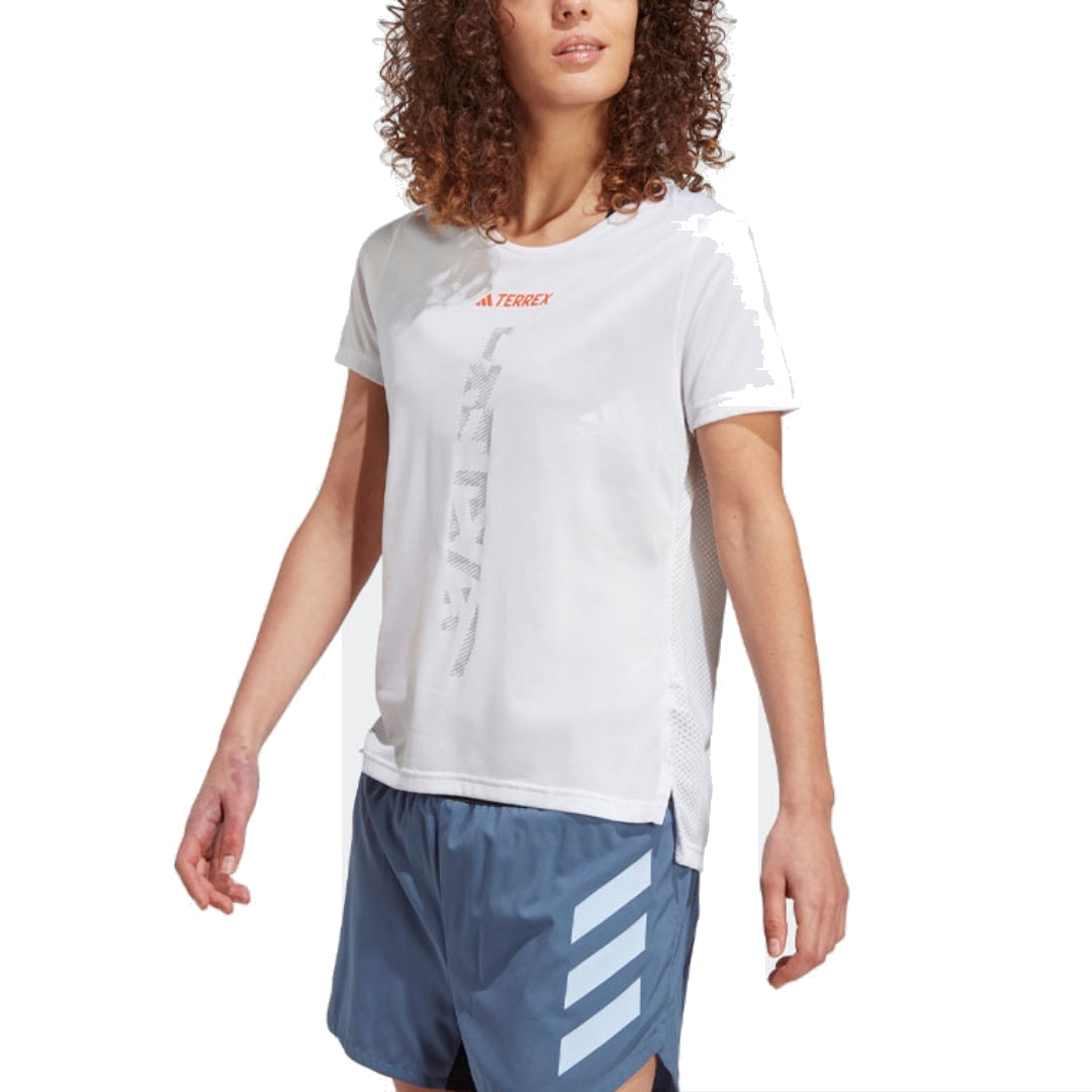 (WMNS) adidas TERREX Agravic Trail Running T-Shirt Asia Sizing 'White' HT9415