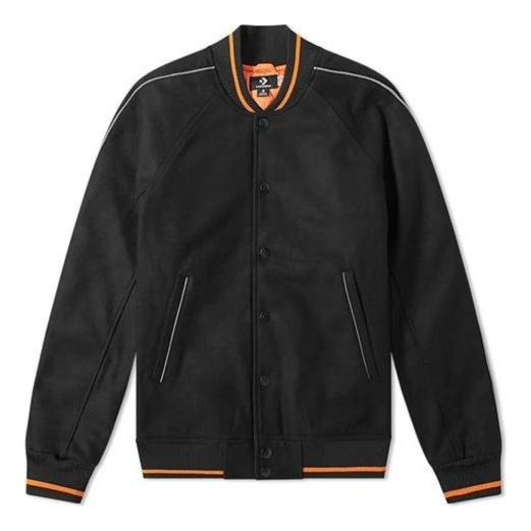 Converse x Vince Staples Insulated Varsity Jacket Asia Sizing 'Black Orange' 10016952-A01