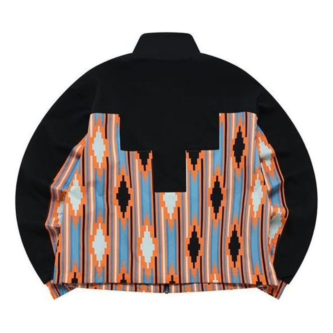 (WMNS) FILA FUSION x Marcelo Burlon Woven Jacket 'Black Orange Blue' T11W229703F-BK