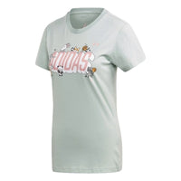 (WMNS) adidas V-Neck Illu T-Shirt 'Green' GD5770