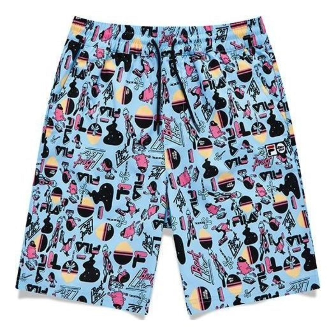 FILA FUSION x Jeremyville All-Over Printed Woven 5-Inch Shorts 'Multi-Color' T11M139801A-LB