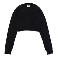 (WMNS) Nike Sportswear Phoenix Cosy Boucle Tight Long Sleeve Knit T-shirt Asia Sizing 'Black' FZ1717-010