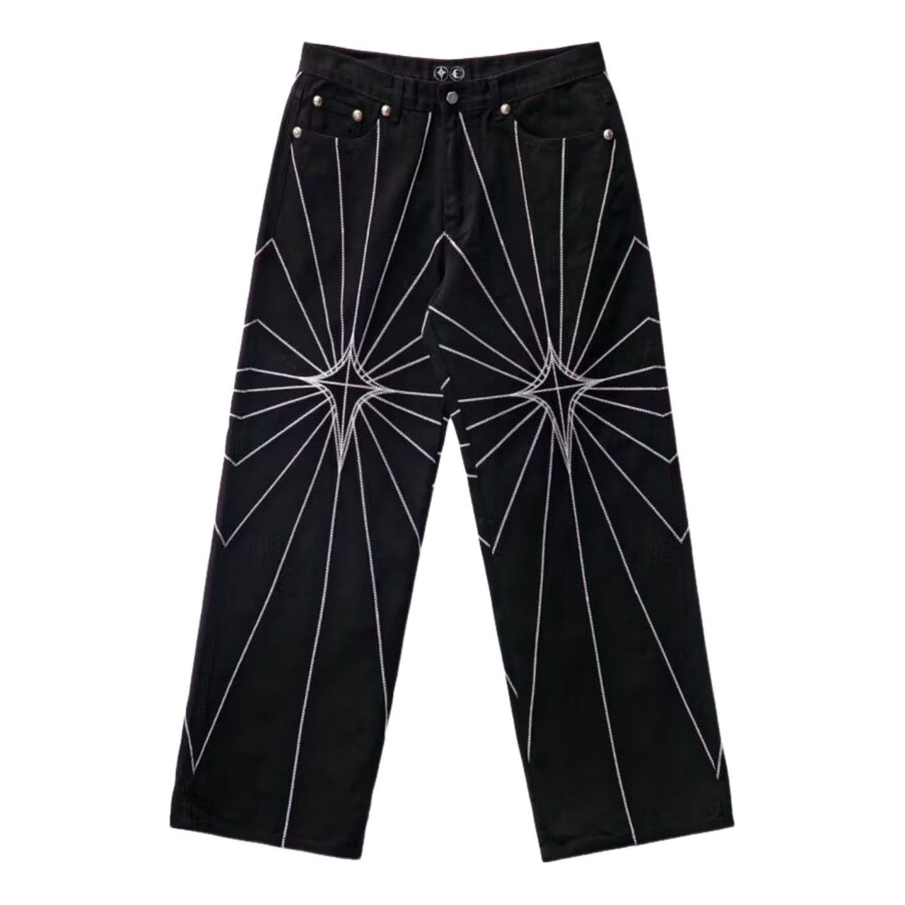 Thug Club Chain Stitch Denim Pants 'Black' TC24PT0203