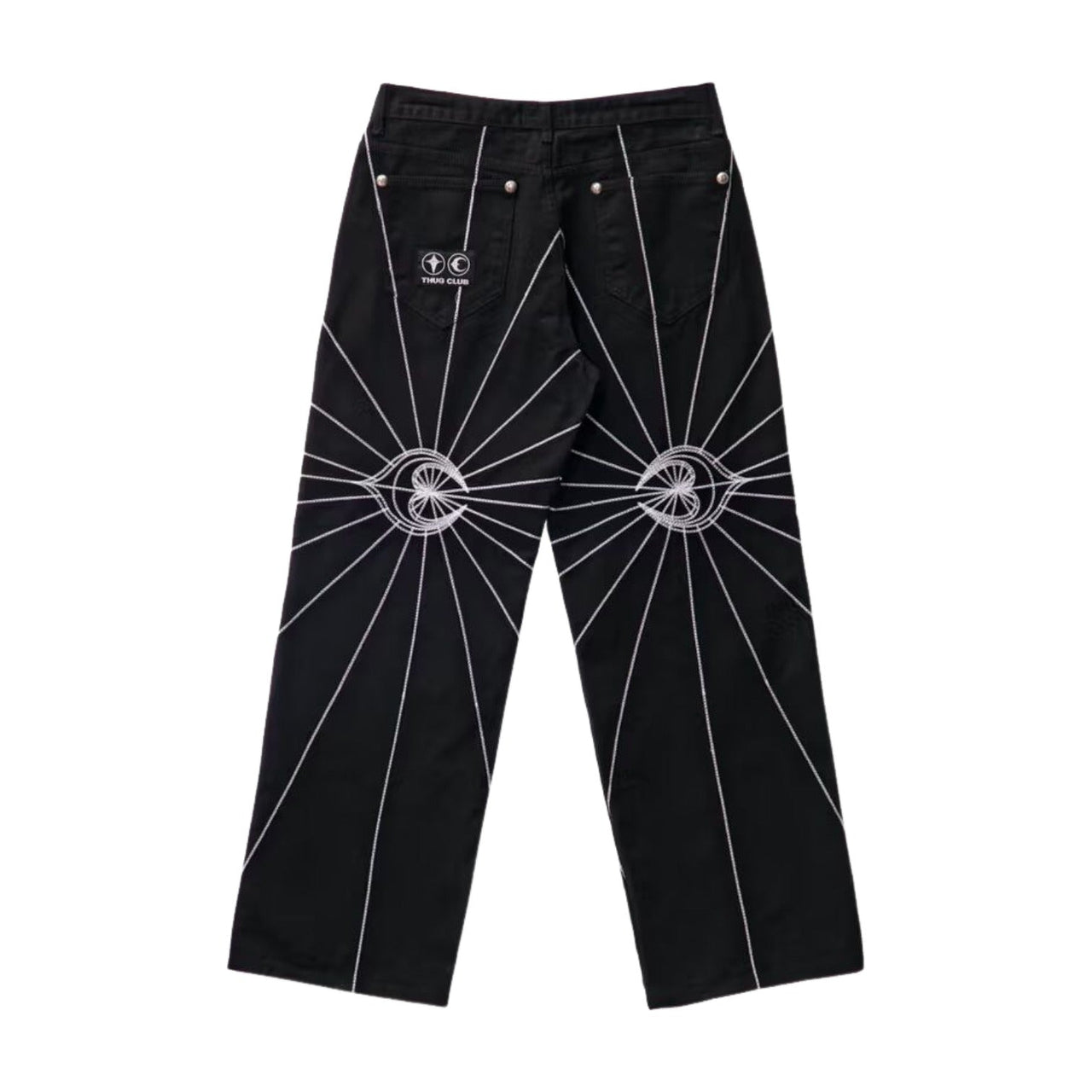 Thug Club Chain Stitch Denim Pants 'Black' TC24PT0203