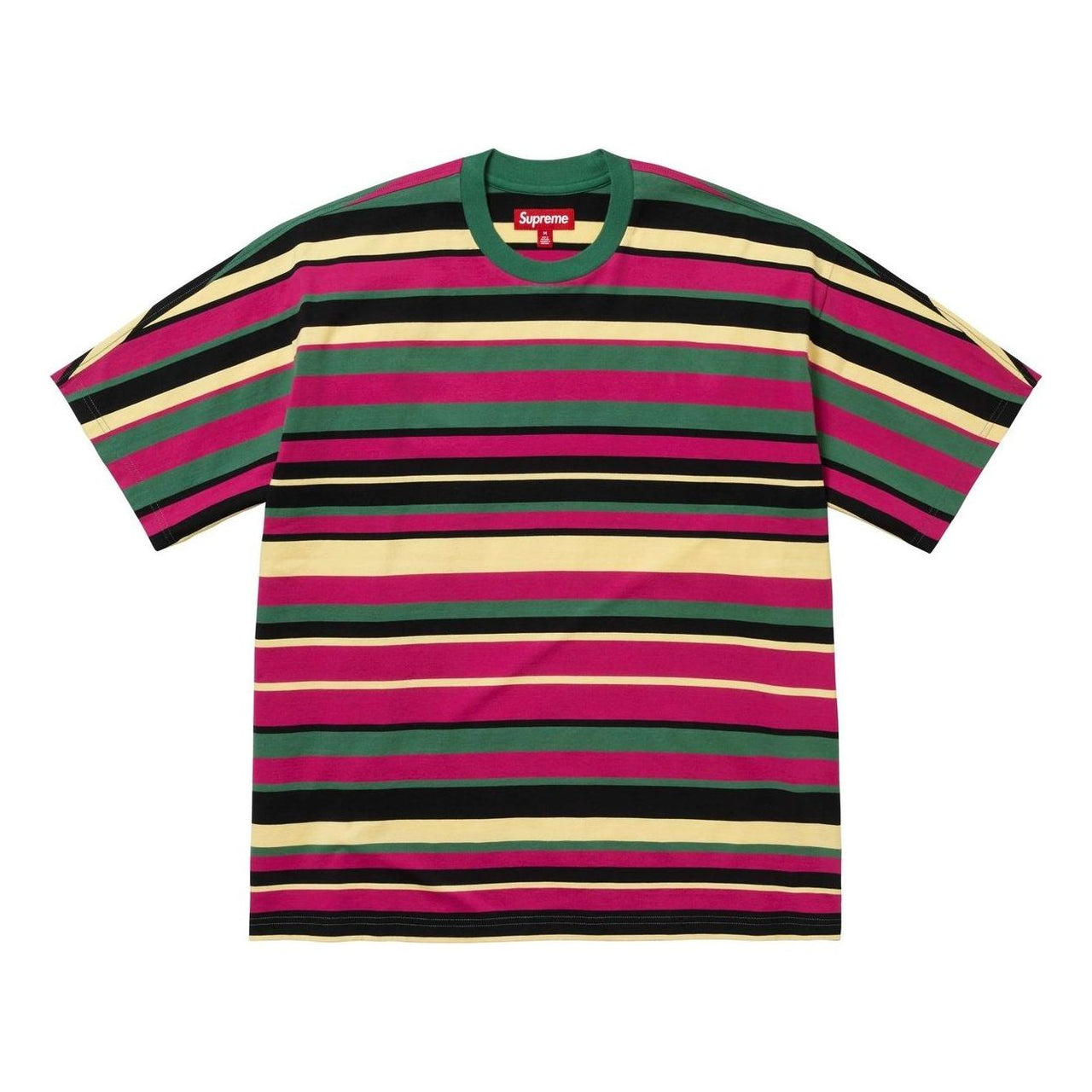 Supreme Intarsia Short-Sleeve T-Shirt 'Stripe' SS25KN13-STRIPE