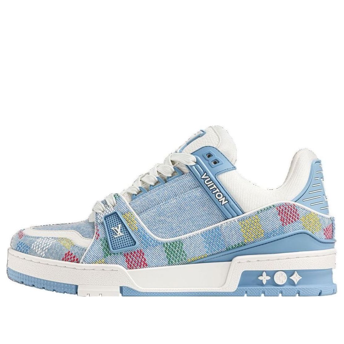 LOUIS VUITTON Denim Demier LV Trainer 'Blue Multi' 1AHCYB