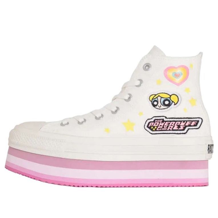 (WMNS) Converse Chuck Taylor All Star Chunkyline Hi 'The Powerpuff Girls White' 31312820