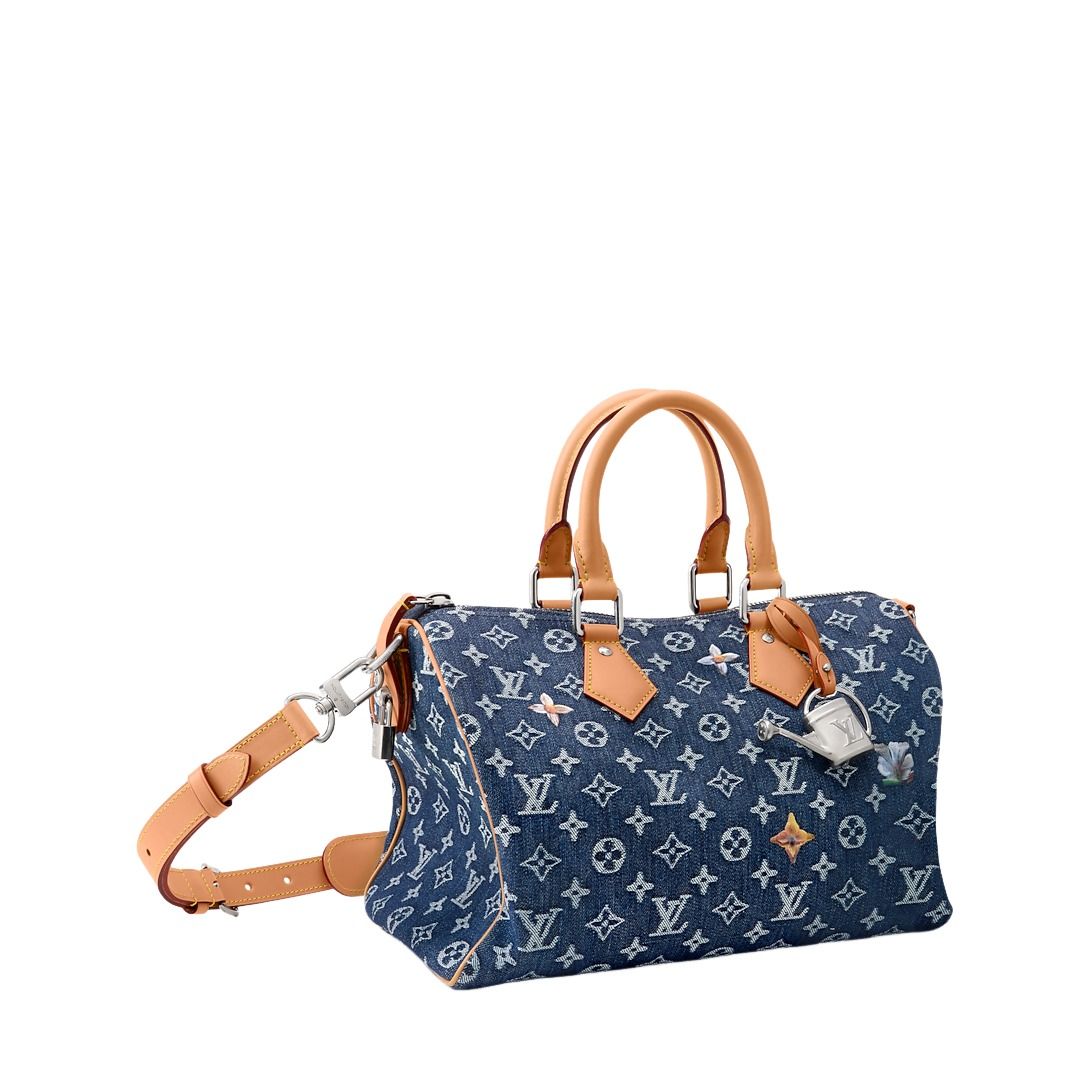 LOUIS VUITTON Speedy 30 Bandoulière 'Blue' M27556