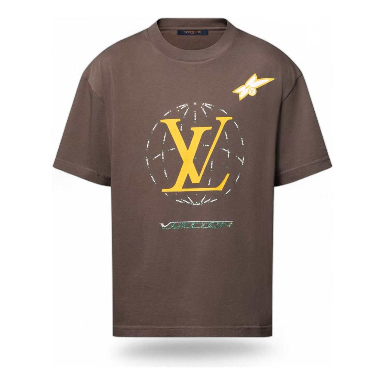 تيشيرت قطني مغسول ومزخرف من LOUIS VUITTON "بني" 1AHCL3