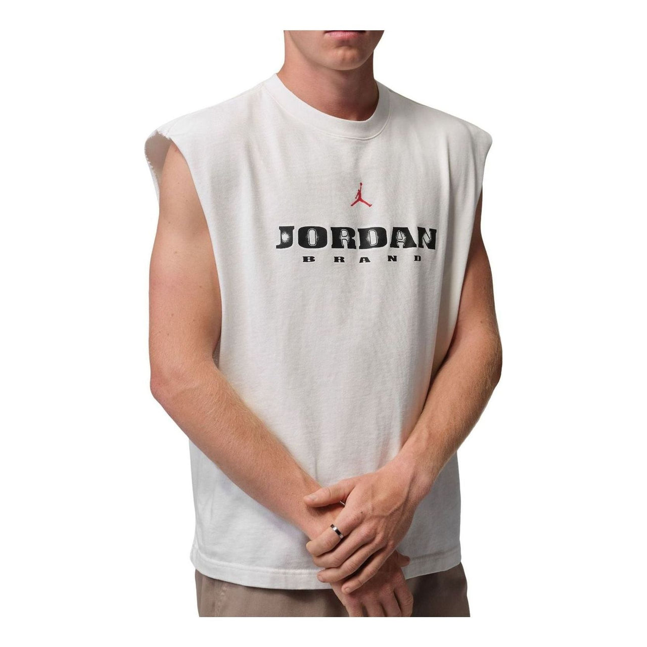 Air Jordan Brooklyn Sleeveless Muscle T-Shirt 'Sail Gym Red' IF3131-133