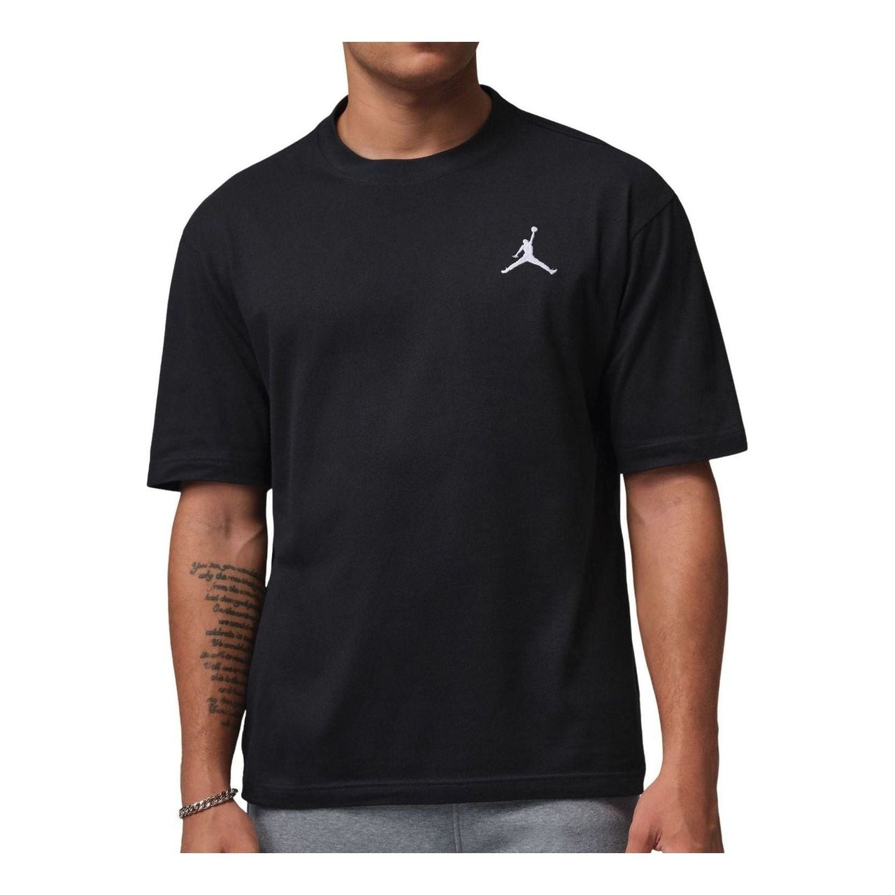 Air Jordan Embroidered Jumpman T-Shirt 'Black White' IF5566-010