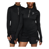Nike x Patta Running Team Half-Zip Long Sleeve Top 'Black' FJ3069-010