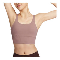 (WMNS) Nike Zenvy Rib Light-Support Padded Longline Sports Bra 'Smokey Mauve' FZ6508-208