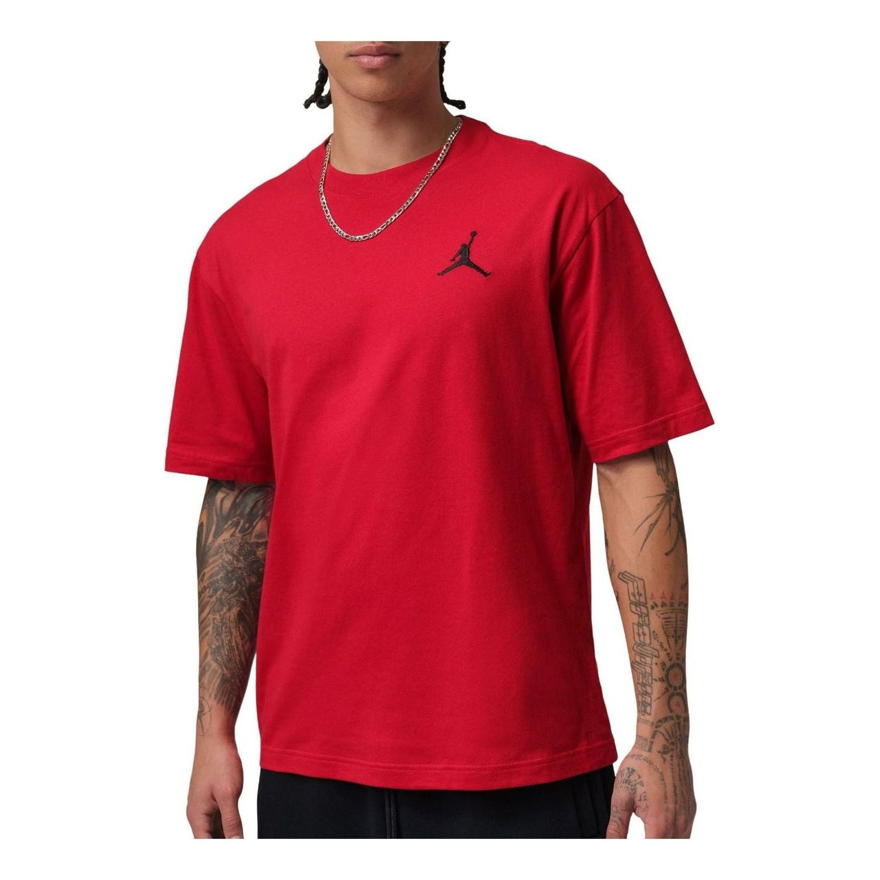 Air Jordan Embroidered Jumpman T-Shirt 'Gym Red Black' IF5566-687