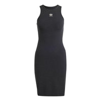 (WMNS) adidas Originals Essentials Rib Tank Dress Asia Sizing 'Black' IT9881