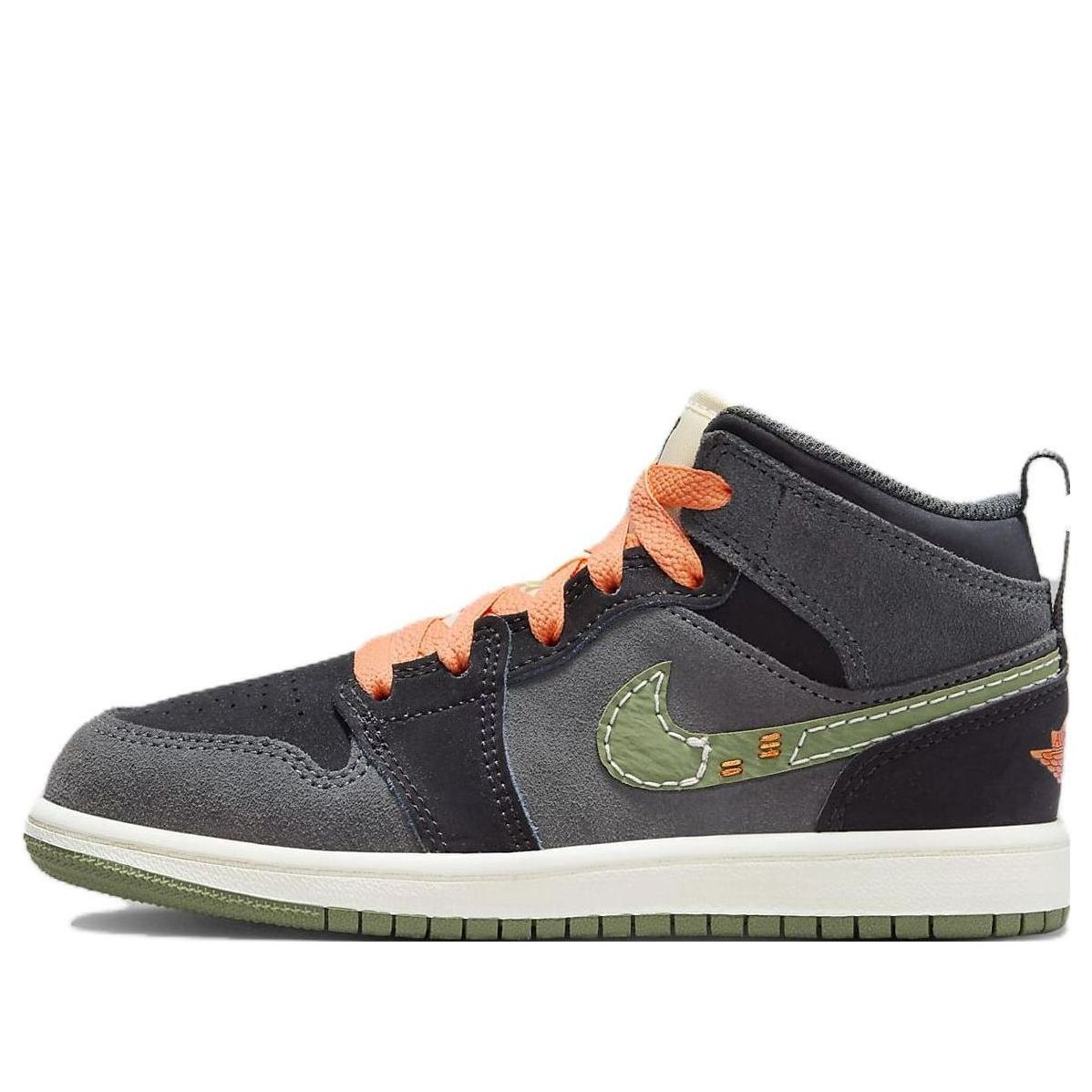 (PS) Air Jordan 1 Mid SE Craft 'Anthracite Light Olive' FD9094-003