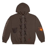 Travis Scott Reverse Dog Zip Up Hoodie 'Brown' CJFN-SS81
