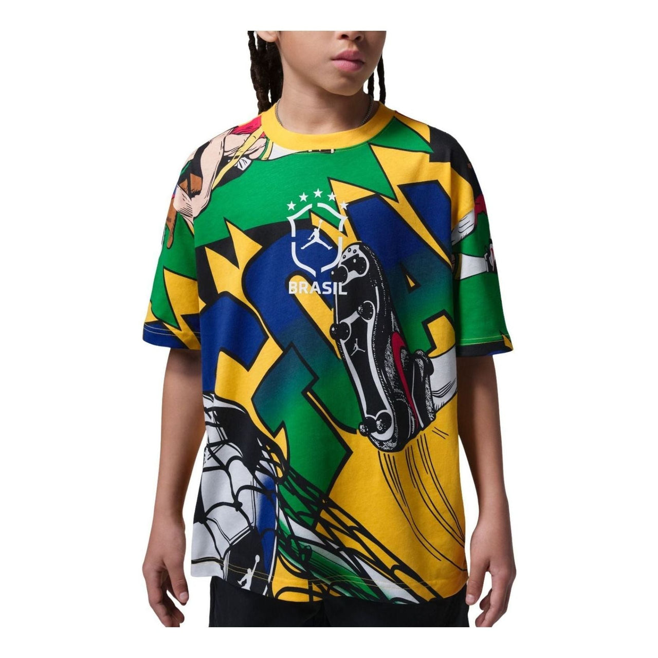 (GS) Jordan Essentials Boxy Goal T-Shirt 'Varsity Maize' IW7909-741