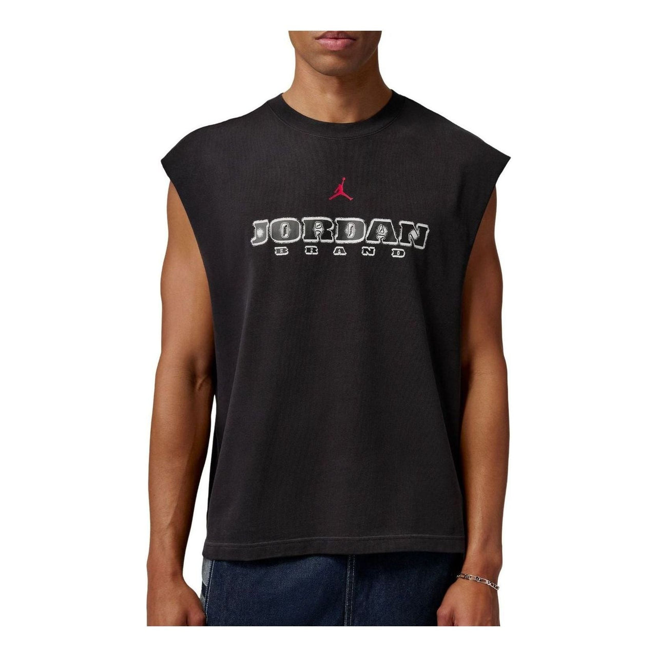 Air Jordan Brooklyn Sleeveless Muscle T-Shirt 'Black Gym Red' IF3131-010