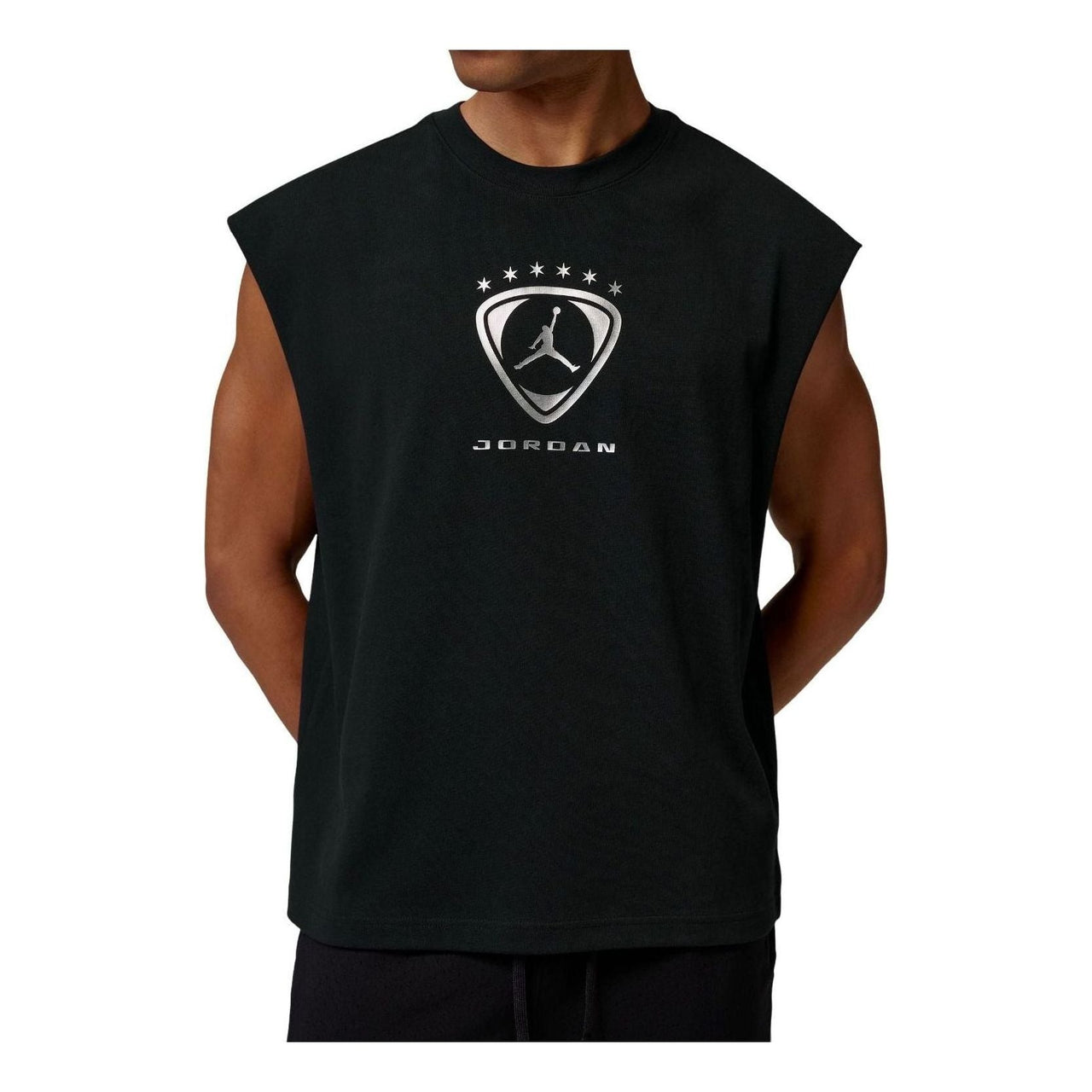 Air Jordan Brooklyn Sleeveless T-Shirt 'Black Metallic Silver' IR1883-010