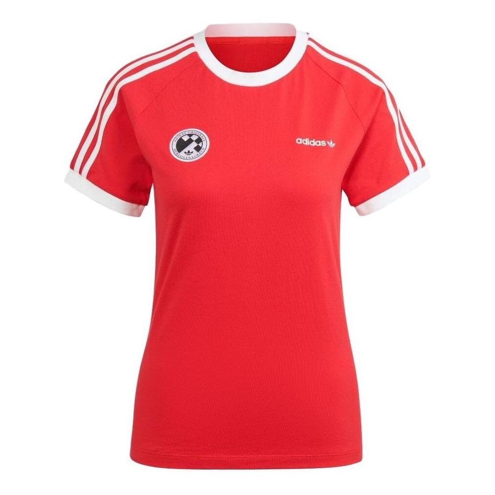 (WMNS) adidas Football Short Sleeve Tee 'Red' IR9786